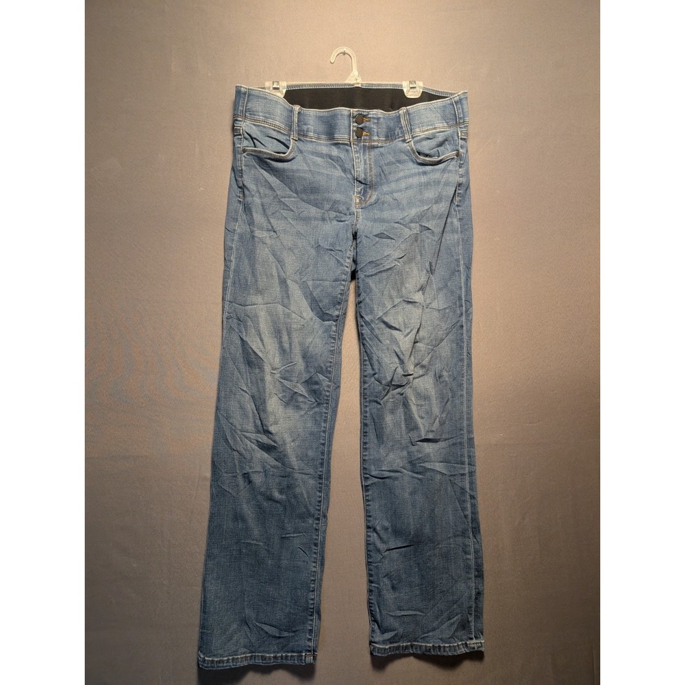 APT.9 Bootcut Jeans Womens 16 Blue Denim Cotton Stretch Outdoor Straight Leg